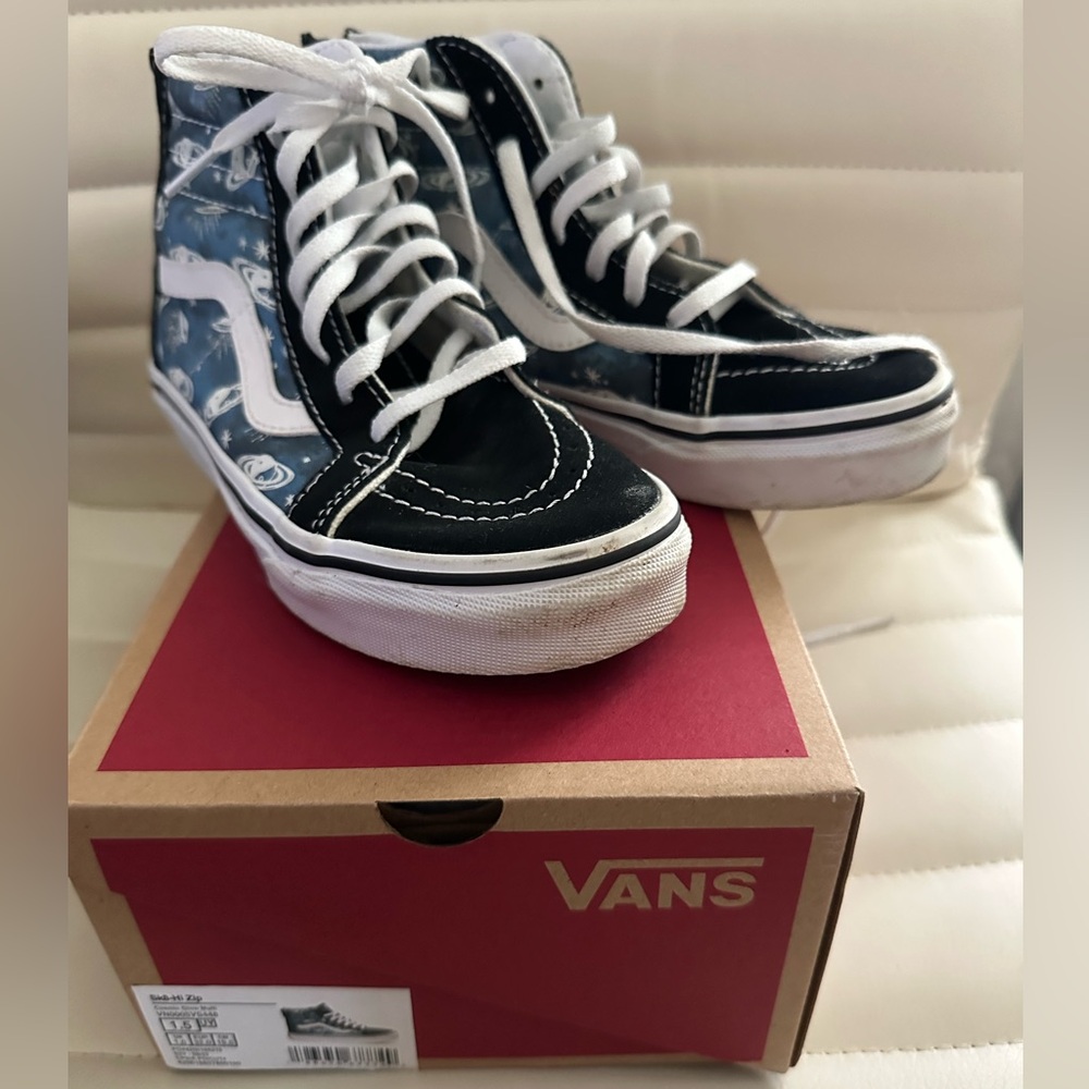 Vans Kids High-Top Sneakers - Black and Blue